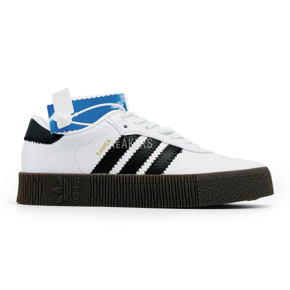 Женские кеды Adidas Originals Samba Leather White/Black