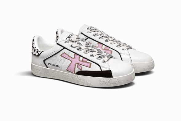 Женские кеды Premiata Outdoor Skateboard White/Pink
