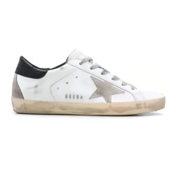 Golden Goose Superstar Black Heel Tab and Metal Stud Lettering