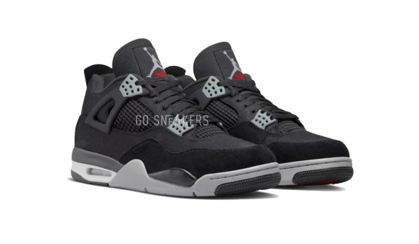 Унисекс кроссовки Nike Air Jordan 4 Retro SE Black Canvas