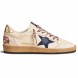 Унисекс кеды Golden Goose Ball Star in Nappa with Blue Star and Platinum Heel Tab