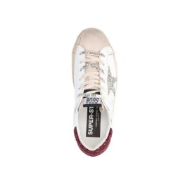 Golden Goose Superstar Bordeaux Silver Glitter