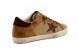 Женские кеды Golden Goose Super-Star in Beige and Brown Suede Wth Brown Glitter Star