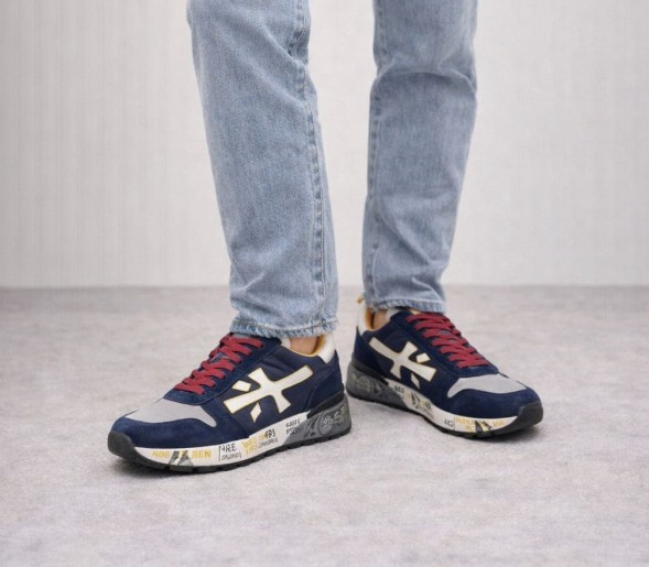 Унисекс кроссовки Premiata 483 Textile/Suede Navy/White