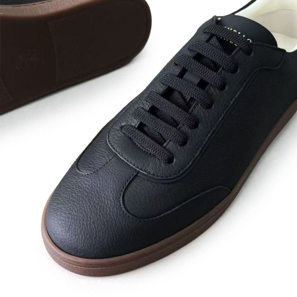 Мужские кеды Brunello Cucinelli Leather Sneakers Black