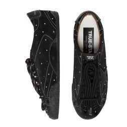 Golden Goose True-Star in Suede with Swarovski Crystal and Black Star