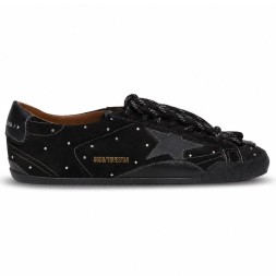 Golden Goose True-Star in Suede with Swarovski Crystal and Black Star