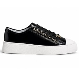 Chanel Black Leather Sneakers
