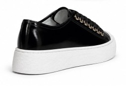 Chanel Black Leather Sneakers