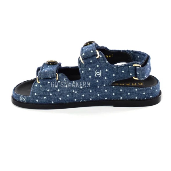 Женские босоножки Chanel Sandals Jeans Blue
