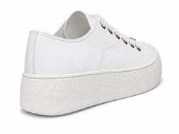 Chanel White Leather Sneakers