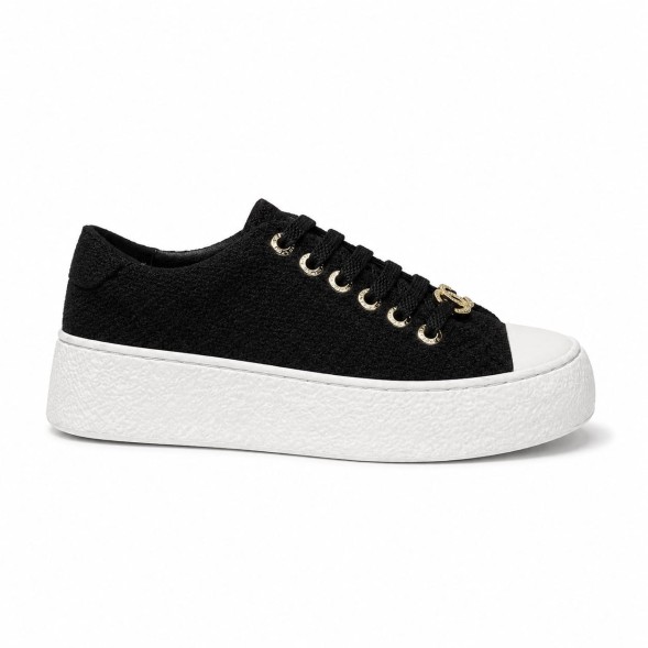 Женские кеды Chanel Black Textile Sneakers