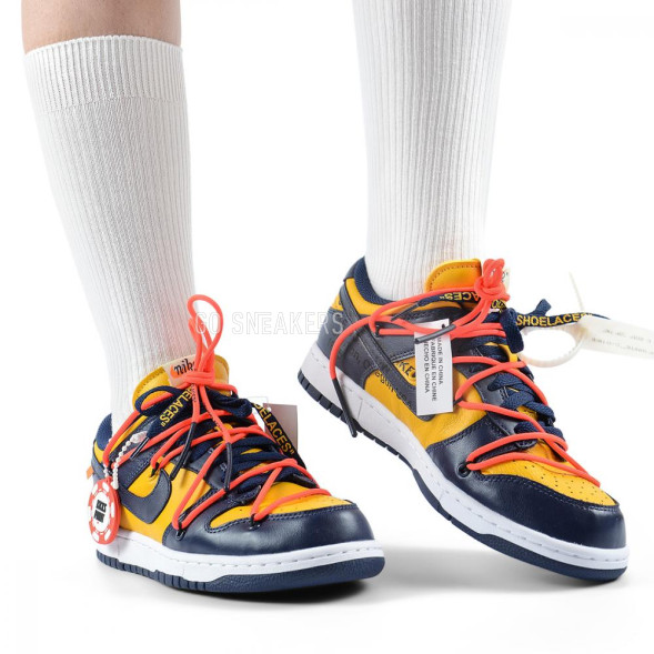 Унисекс кроссовки Nike Dunk Low Off-white - University Gold