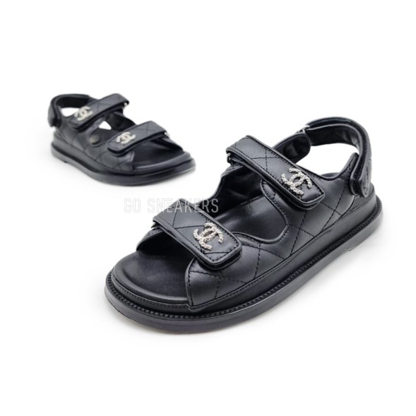 Женские босоножки Chanel Sandals Leaher Black