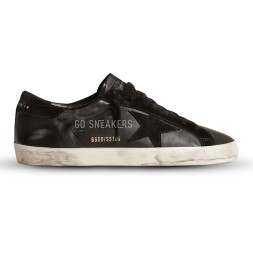 Golden Goose Super-Star Men's in Black Nappa With Black Suede Star and Heel Tab