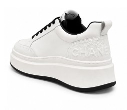 Chanel Platform Sneakers Leather White/Black