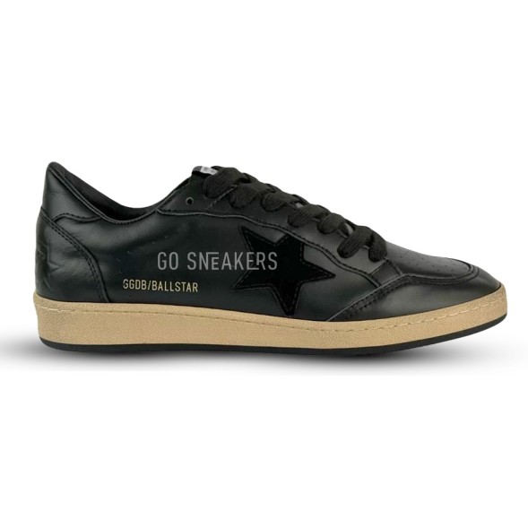Мужские кеды Golden Goose Ball Star Men’s in Black Nappa With Suede Star and Nappa Heel Tab