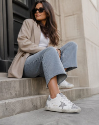 Golden Goose Super-Star Wmns White Silver Glitters