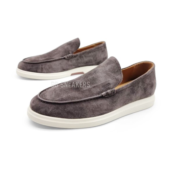 Мужские лоферы Hugo Boss Loafers Suede Brown