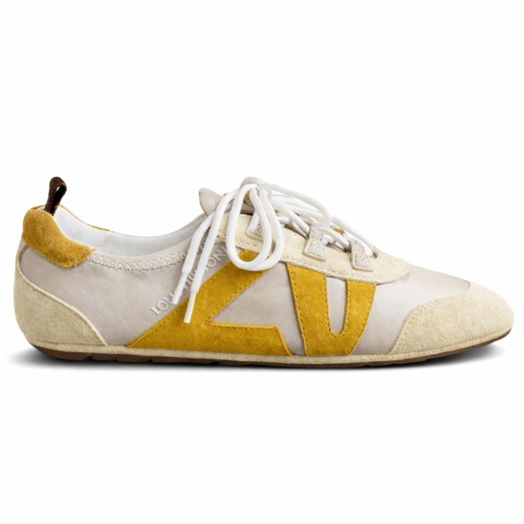 Женские кеды Louis Vuitton Sneakerina German Army White/Mustard